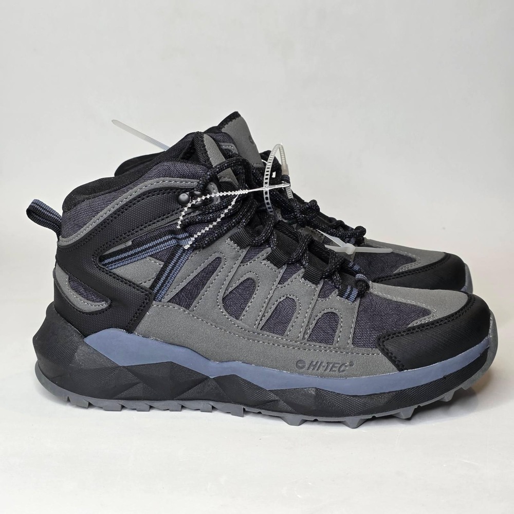 Hi-Tec Recharge Mid Men's Hiking Boots Gray Black Casual Shoes Size 7.5 M